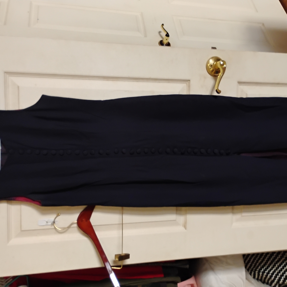 Recollections Black and Red Pleated Maxi Dress for Cocktail